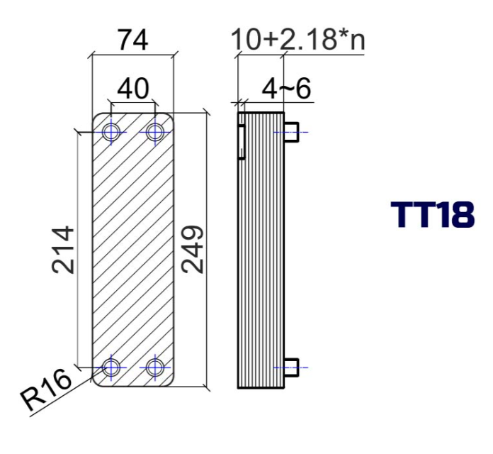Пластинчатый паяный теплообменник ТТ ТТ18-30H-3.0 заказать со складов по всей России