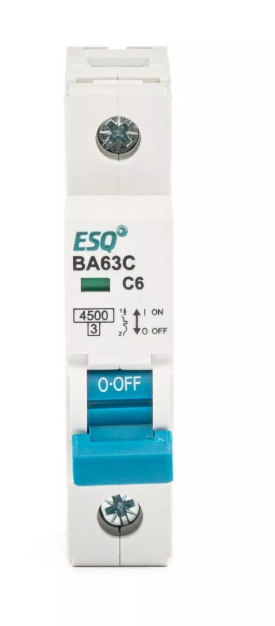 Автоматический выключатель ESQ ВА63C-4 D 1P 0040 1 полюс, 40А, ток к.з. 4,5кА, хар-ка D купить по цене "по запросу"