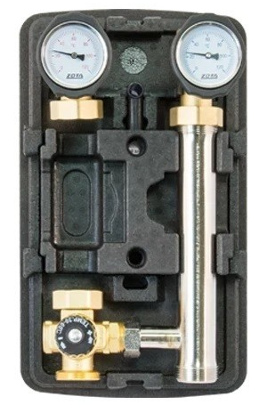 Насосная группа с термостатическим смесителем Zota (30-60°С) без насоса 1"