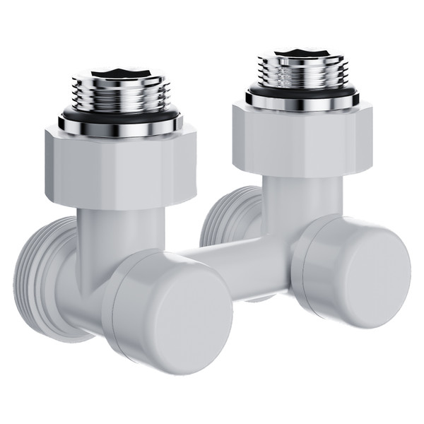 Узел нижнего подключения Royal Thermo Design угловой 1/2'х3/4' EK белый