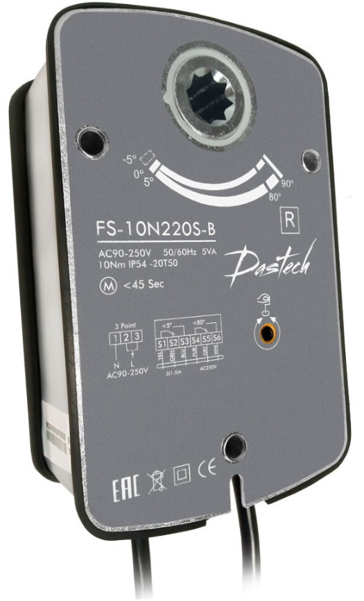 Электропривод Dastech FS-15N220S-B для противопож.кл.