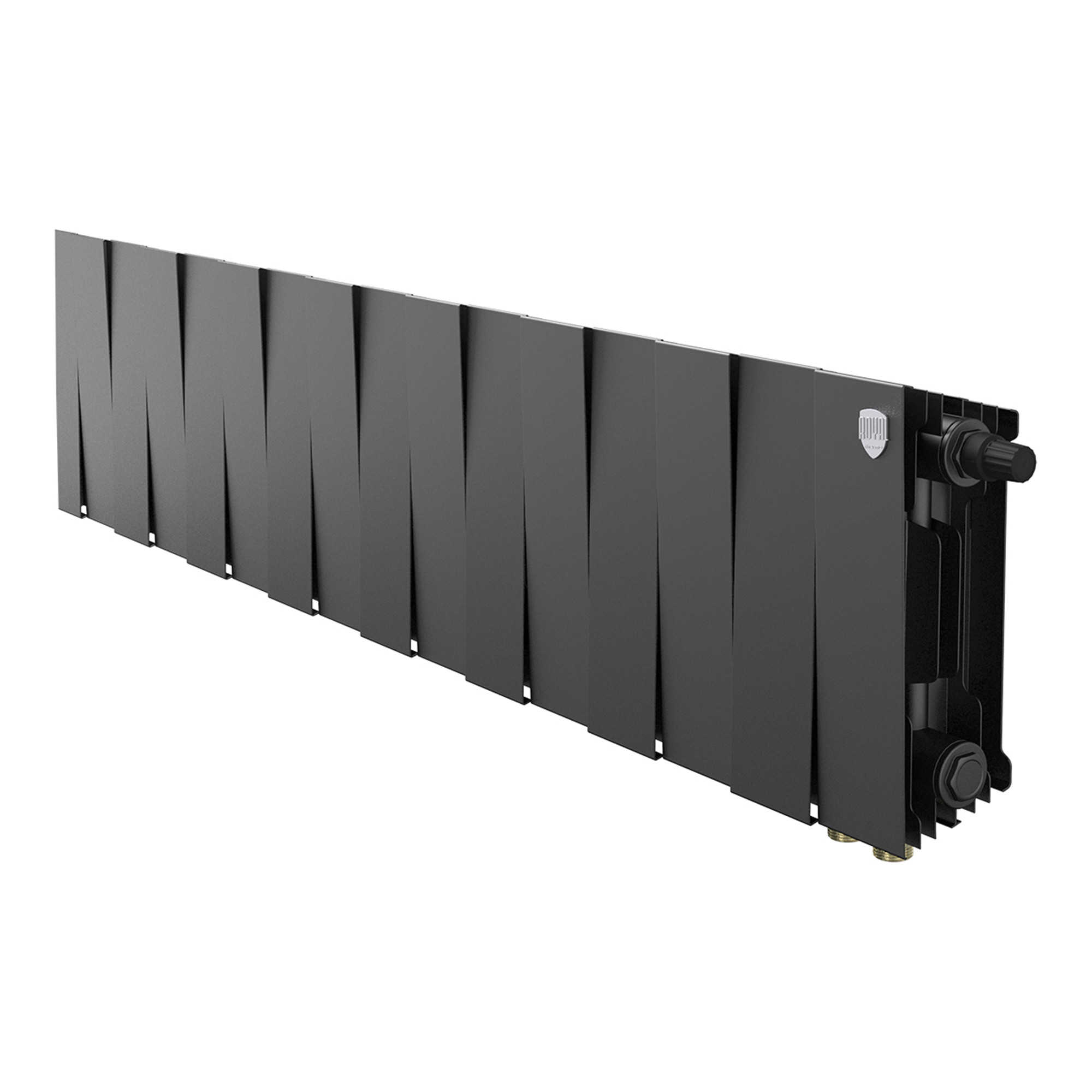 Радиатор биметаллический Royal Thermo PianoForte 300 Чёрный VR80 - 14 секц.