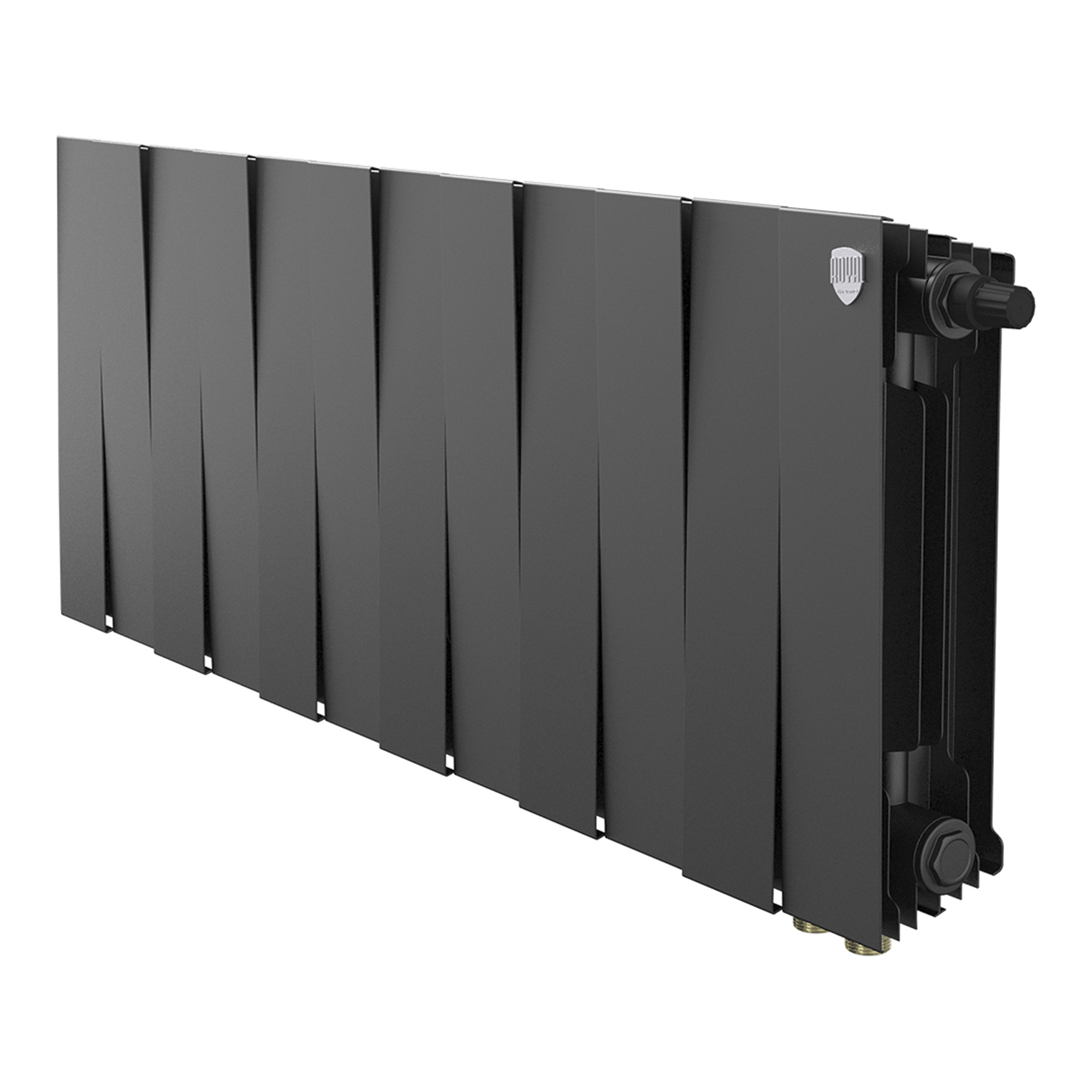 Радиатор биметаллический Royal Thermo PianoForte 300 Чёрный VR80 - 16 секц.