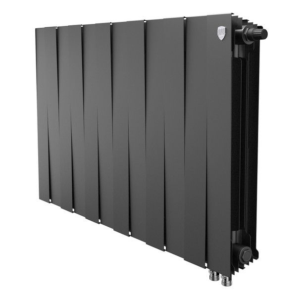 Радиатор биметаллический Royal Thermo PianoForte 500 Чёрный VR80 - 12 секц.