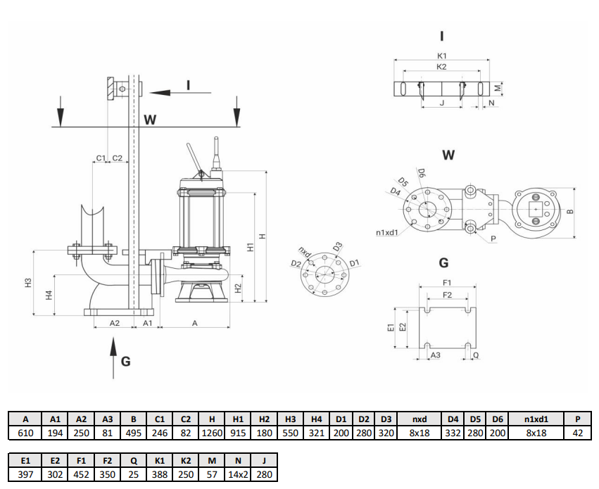 Канализационный насос Wellmix 200WQ2-300-7-11/4_380V купить по цене 227519.1 руб.