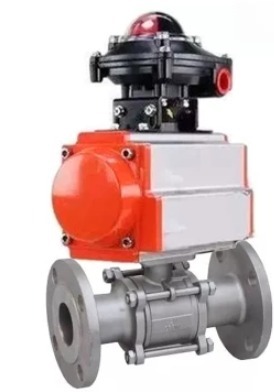 Кран шаровой DN.ru BV3232P(3pc)-FP-F-ISO-H Ду65 Ру25 фланцевый с пневмоприводом PA-SA-105 и БКВ APL-410N EX