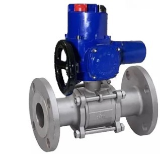 Кран шаровой DN.ru BV3131P(3pc)-FP-F-ISO-H Ду100 Ру16 фланцевый, полнопроходной, трехсоставной, корпус - нержавеющая сталь 304, уплотнение - PTFE, с электроприводом QT-EX-015M-O2-220VAC-У1