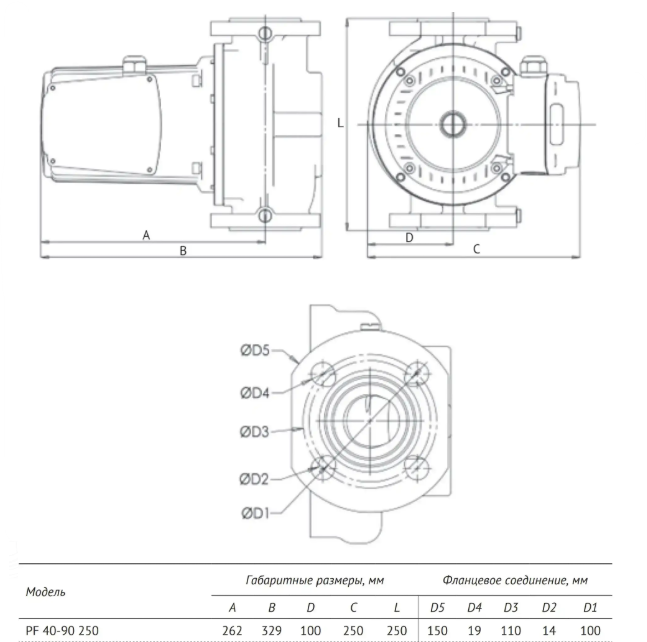 Циркуляционный насос Unipump PF3 40-90 250 3-х скоростной купить по цене 35272 руб.