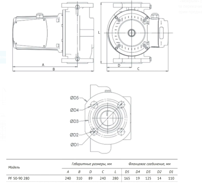 Циркуляционный насос Unipump PF3 50-90 280 3-х скоростной купить по цене 34264 руб.