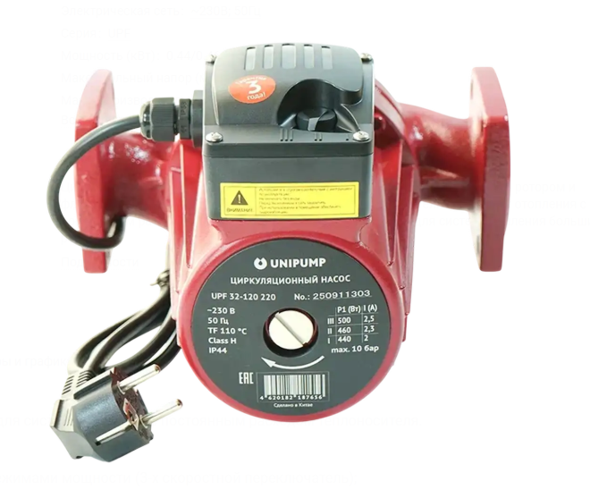 Насос циркуляц. (отопл.) Unipump UPF 32-120 220 3-х скоростной купить по цене 23125 руб.