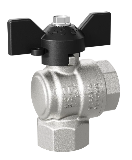 Кран угловой шаровой LD PRIDE 1/2'' - 1/2'' вн/вн бабочка 552305