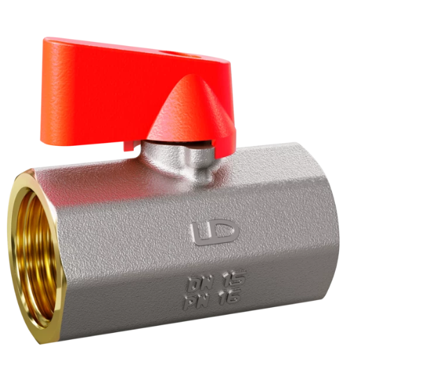 Кран шаровой мини LD PRIDE 1/2'' вн/вн (red)