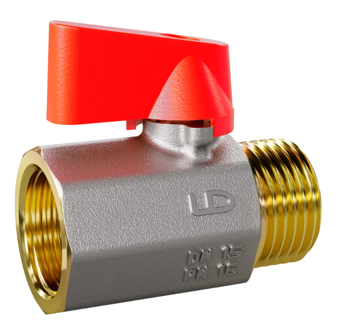 Кран шаровой LD PRIDE мини 1/2'' вн/нар (red)
