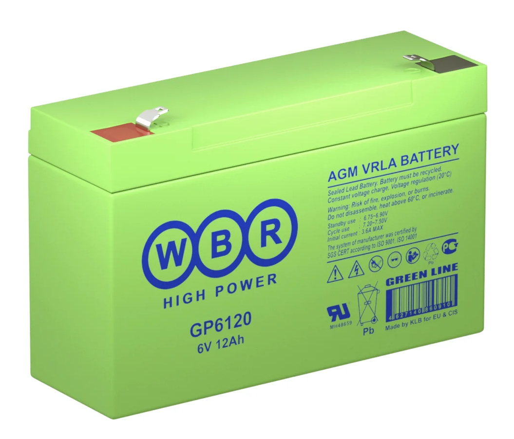 Аккумулятор для ИБП GP6120 WBR 6В, 12Ач