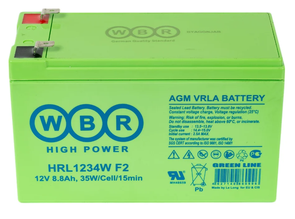 Аккумулятор для ИБП HRL1234W WBR 12В 9 Ач