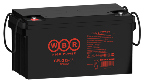 Аккумуляторная батарея гелевая GPLG12-65 WBR 12В 65 Ач