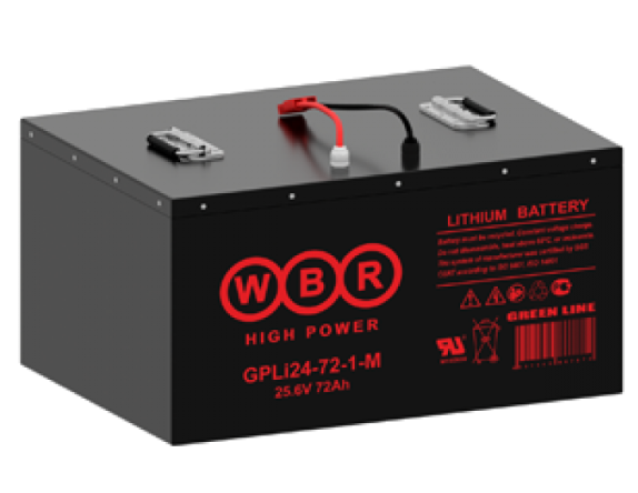 Аккумуляторная батарея литиевая (LiFePO4) GPLi24-72-1-M WBR 24 В 72 Ач