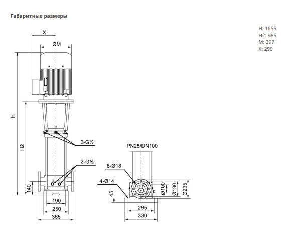 Насос Native MVL 6405-3/25/E/3-400-50-2-S1 заказать со складов по всей России