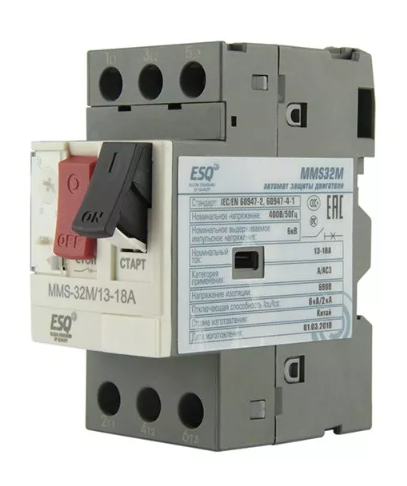 Автомат защиты двигателя ESQ MMS32GK 02P5 1.6-2.5А (AC400/415V 100kA)