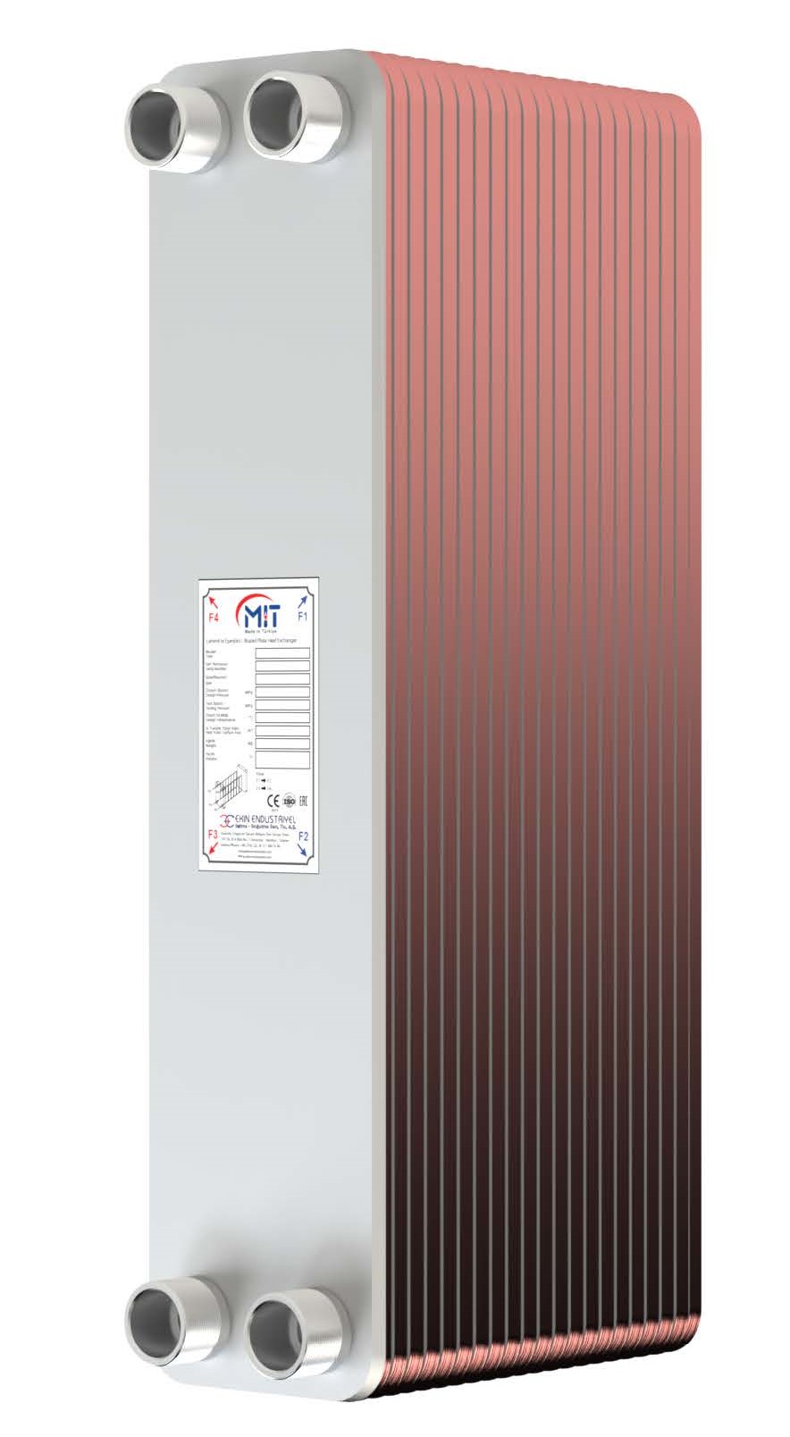 Пластинчатый паяный теплообменник MIT MB-09-80 (45 bar)