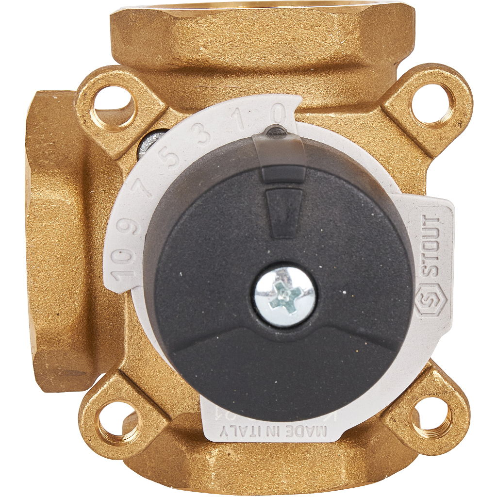 Клапан трехходовой смесительный поворотный Stout тип SVM-0003 1 1/4" купить по цене 9704 руб.