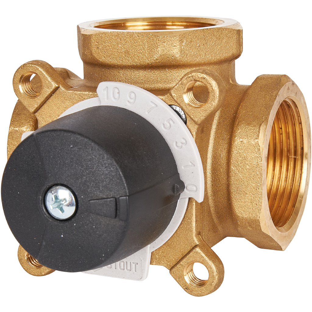Клапан трехходовой смесительный поворотный Stout тип SVM-0003 1 1/4" заказать со складов по всей России