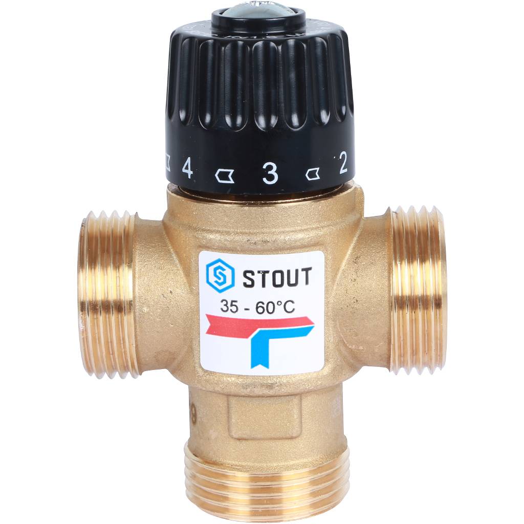 Термостатический смесительный клапан STOUT SVM-0120-166025 1 НР купить по цене 8778 руб.