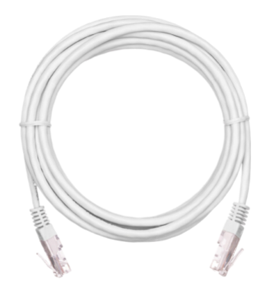 Коммутационный шнур NETLAN U/UTP 4 пары, Кат.5е (Класс D), 100МГц, 2хRJ45/8P8C, T568B, заливной, многожильный, BC (чистая медь), PVC нг(B), белый, 0,5м, уп-ка 10шт.
