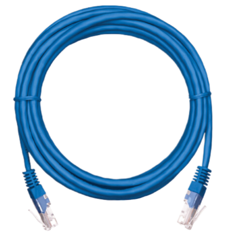Коммутационный шнур NETLAN U/UTP 4 пары, Кат.5е (Класс D), 100МГц, 2хRJ45/8P8C, T568B, заливной, многожильный, BC (чистая медь), PVC нг(B), синий, 1,5м, уп-ка 10шт.