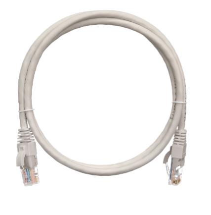Коммутационный шнур NETLAN U/UTP 4 пары, Кат.5е (Класс D), 100МГц, 2хRJ45/8P8C, T568B, заливной, многожильный, BC (чистая медь), PVC нг(B), серый, 10м, уп-ка 5шт.