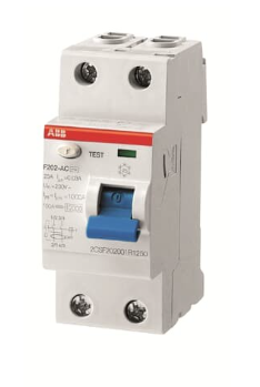F202 A-S 63/100 Блок утечки тока 2-полюсный, 63A, 100mA, тип А-S (УЗО) ABB купить с доставкой по РФ