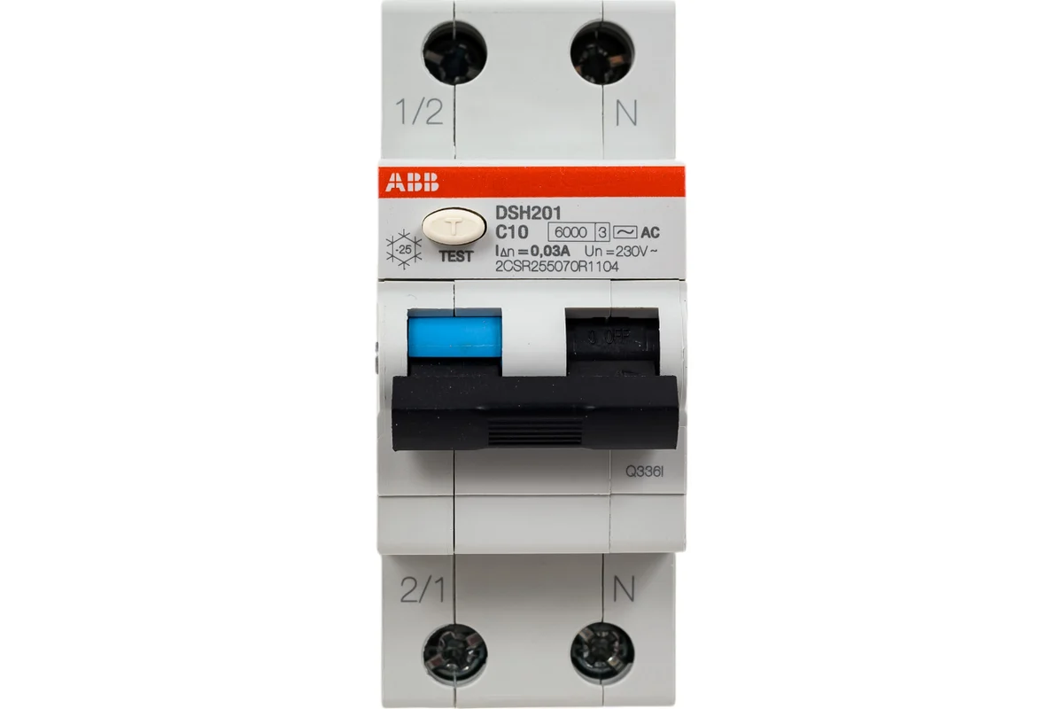Автоматический выключатель дифференциального тока ABB DSH201 C10 AC30