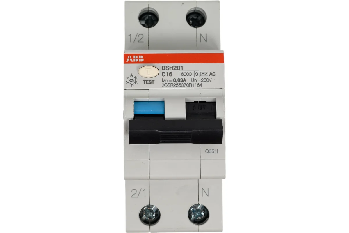 Автоматический выключатель дифференциального тока ABB DSH201 C16 AC30