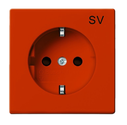 Розетка ABB BASIC 55 SCHUKO 16А 250В с маркировкой SV оранжевый