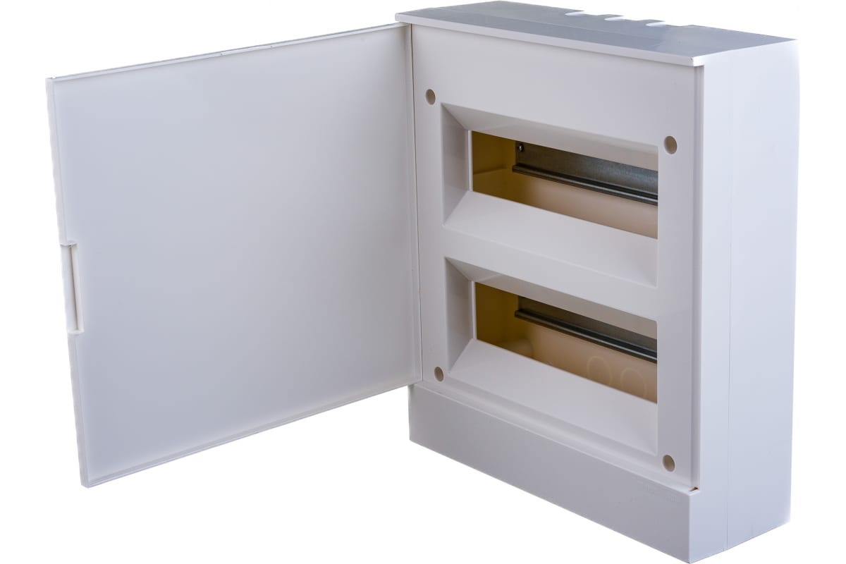 Бокс настенный ABB Basic E 24М бел. непрозр. дверь (с клемм) 1SZR004002A2107