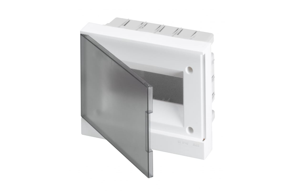 Бокс в нишу ABB Basic E ЩРв-П-8М серая дверь (с клеммами) BEF402208