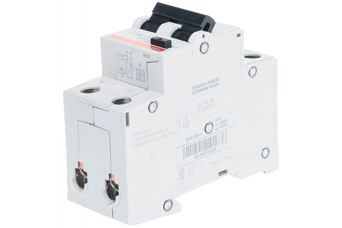 Автоматический выключатель дифференциального тока ABB BMR415C32 2п С 32А 30мА 4.5кА тип AC Basic M заказать со складов по всей России
