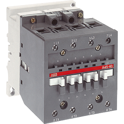 Контактор ABB a45-40-00 (45а ac3) катушка 24в ac купить с доставкой по РФ