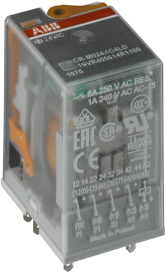 Реле ABB CR-M012DC4L 12B DC 4ПК (6A)