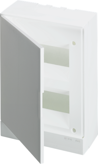 Бокс настенный ABB basic e 16м белый непрозрачная дверь с клеммами купить с доставкой по РФ
