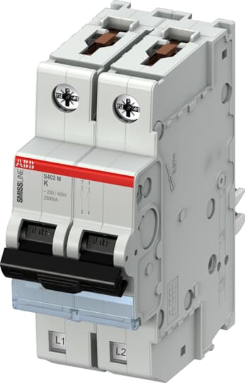 Выключатель автоматический модульный ABB 2п K 1А 10кА S402M-K1 2CCS572001R0217 купить с доставкой по РФ