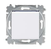 переключатель одноклавишный белый levit abb 2chh590645a6062
