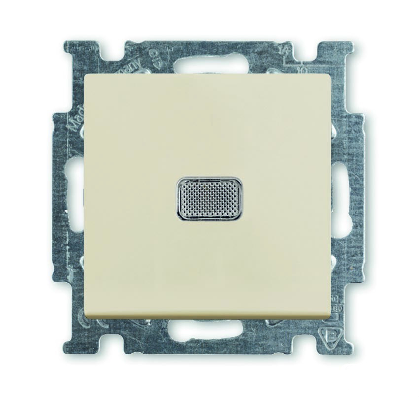 выключатель одноклавишный с подсветкой слоновая кость basic 55 abb 2cka001012a2156