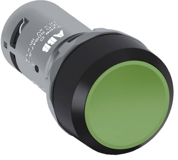 Переключатель кнопочный ABB CP1-10G-10 зеленая без фиксации зеленая без фиксации