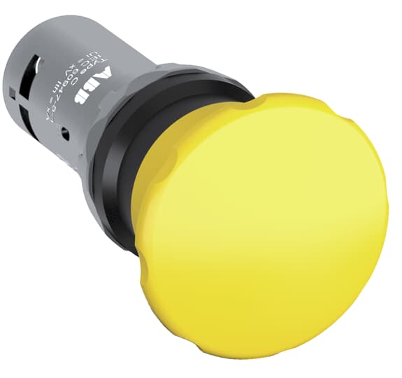Кнопка ABB CPM3-10Y-11 грибовидная желтая