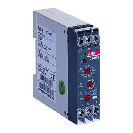 Реле времени ABB CT-MFE 8 временных диапазонов 0,05с..100ч.