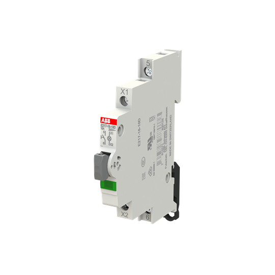 Выключатель кнопочный ABB E217-16-10D с подсветкой зеленый