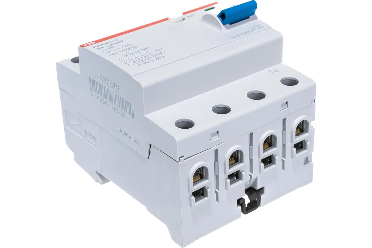 Выключатель дифференциального тока ABB F204 25А 30мА тип AC заказать со складов по всей России