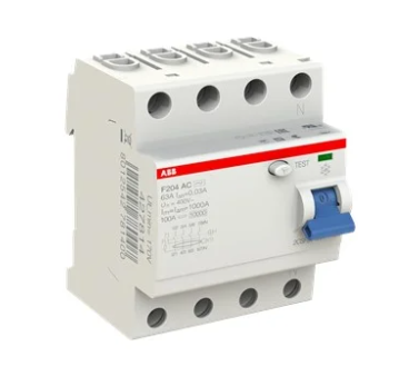 Выключатель дифференциального тока ABB F204 4п 63А 30мА тип AC