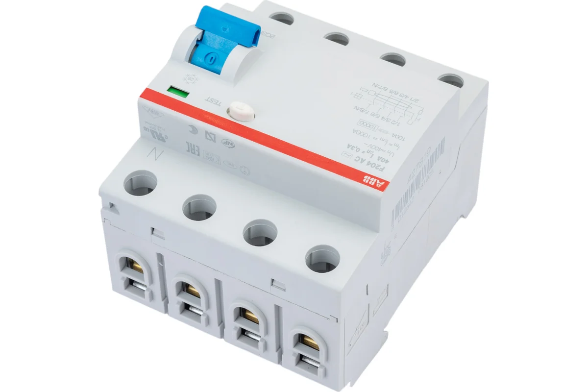 Выключатель дифференциального тока ABB F204 40А 300мА тип AC заказать со складов по всей России